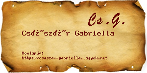 Császár Gabriella névjegykártya