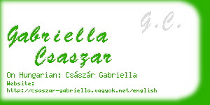 gabriella csaszar business card
